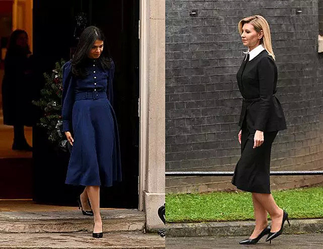 英国首相夫人同框乌克兰第一夫人，印度裔富婆显瘦小，仪态也难赢（组图） - 6