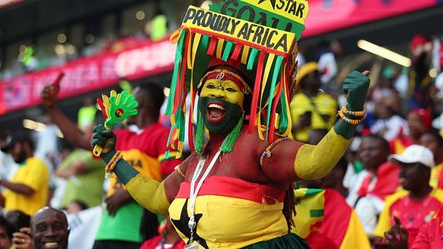加纳球迷在世界杯期间庆祝