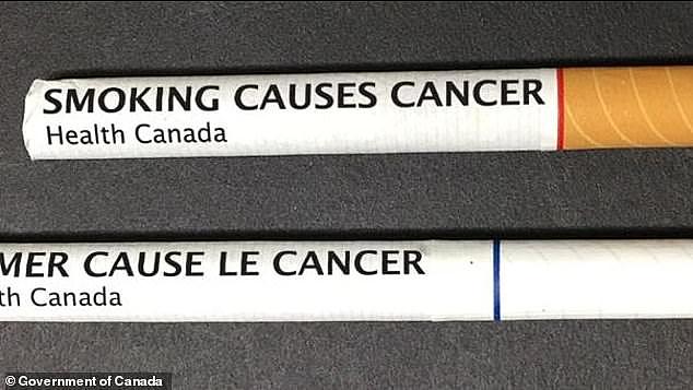 Labor is planning on bringing in individual health warning labels (above is what Canada has done)