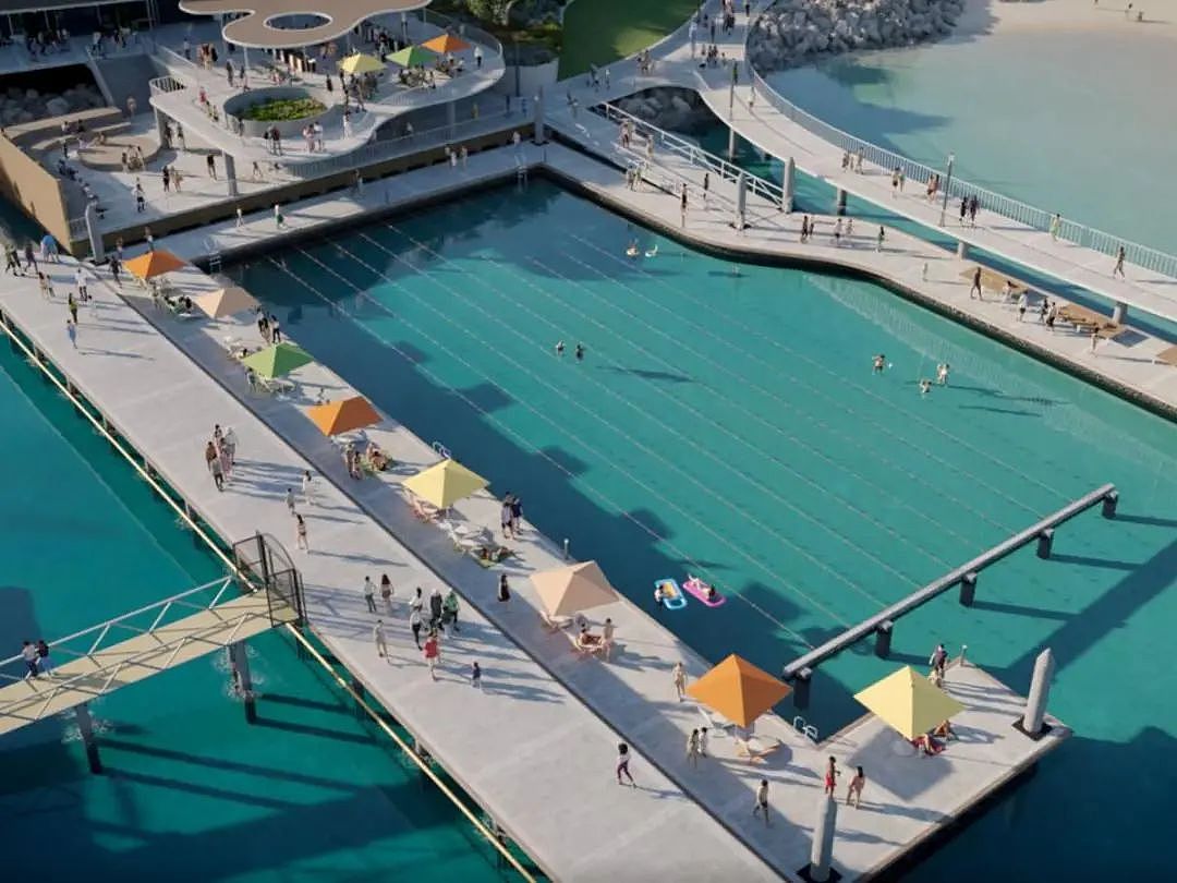 再砸1亿！珀斯第一个海水泳池发力扩建，配套酒店、游戏空间一应俱全（组图） - 2