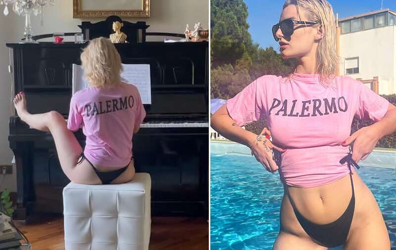 意大利女歌手米兰地铁脱衣全裸，春光乍泄、一览无余（组图） - 9