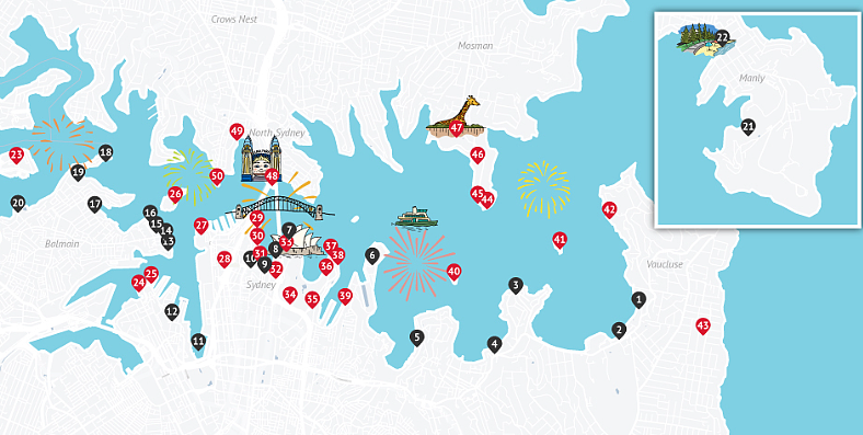 悉尼跨年烟花秀闪耀夜空，10万种烟花特效美翻天（组图） - 64
