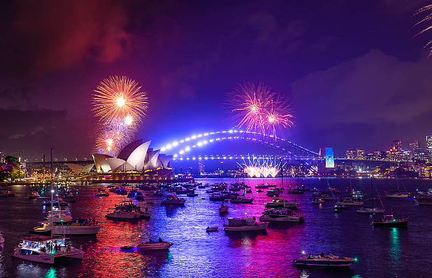 悉尼跨年烟花秀闪耀夜空，10万种烟花特效美翻天（组图） - 23