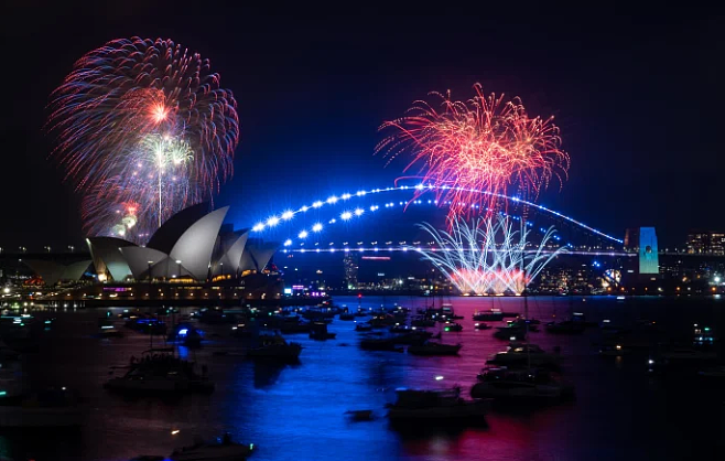 悉尼跨年烟花秀闪耀夜空，10万种烟花特效美翻天（组图） - 28