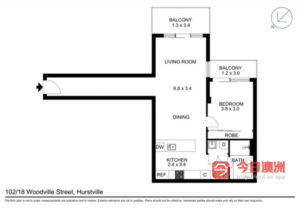 今日珀斯Hurstville 近新一房公寓整租 Hurstville 近新一房公寓整租