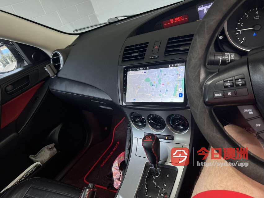 2010Mazda3 105寸中控屏Carplay 倒车雷达加影像