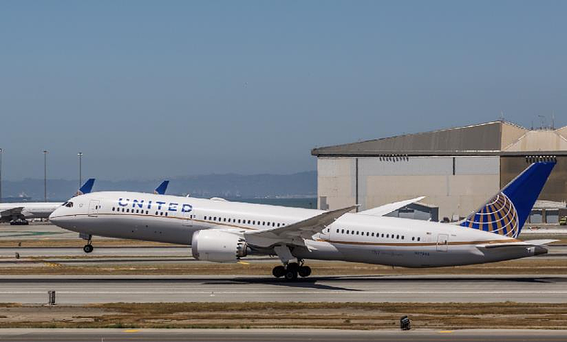 美聯航增加飛往中國的航班。（舊金山國際機場）