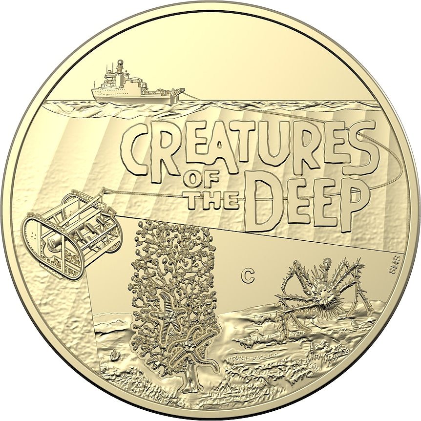 一枚金币，上面写着深渊生物。