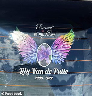 Lily's heartbroken father John Van de Putte has revealed a set of custom-made stickers to honour his daughter