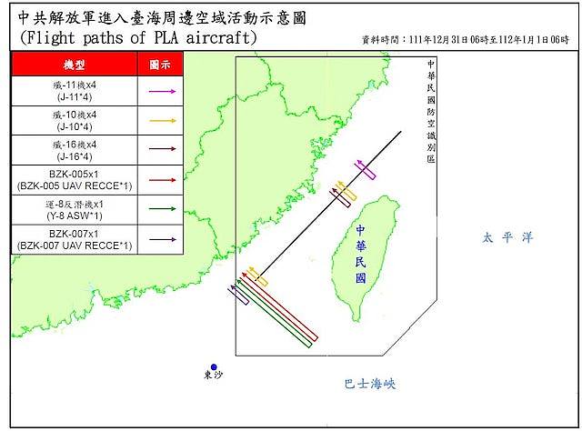 近日大陆战机长距离越过海峡中线。