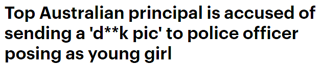 西澳20年教龄老校长，向年轻女孩发私处照片，已被免职（组图） - 1
