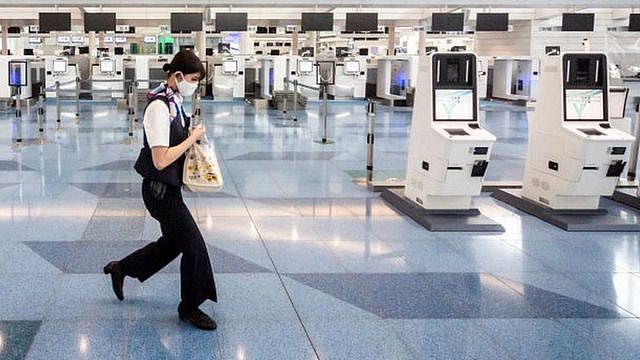 旅行禁令下的日本东京机场