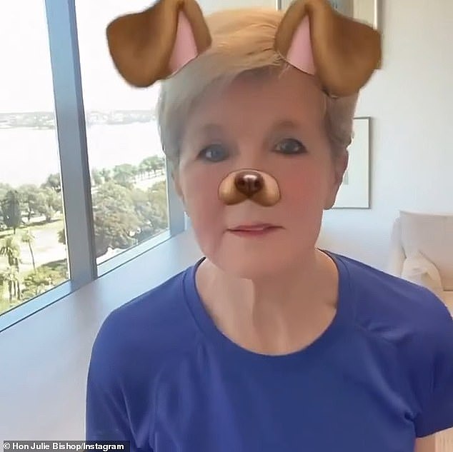 As she then approached the camera, the famous Snapchat dog filter appeared over her face, and she added nonchalantly: 'Personally, I don't get it'