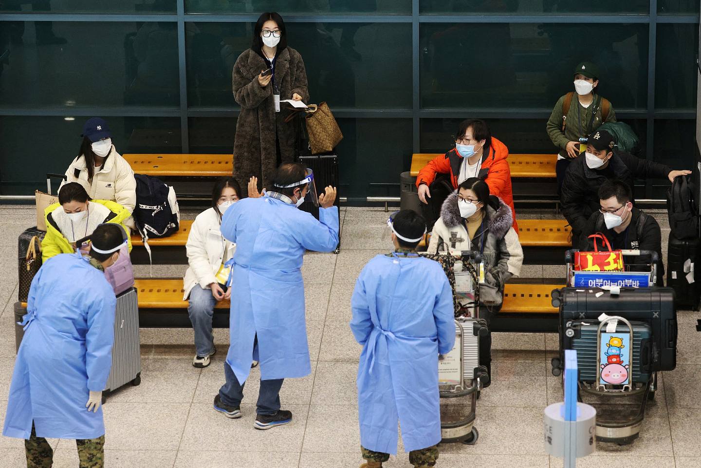 韩国针对来自中国的旅客的入境防疫措施引起了不少争议。 (Reuters)