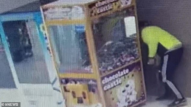 Ursida was in court facing charges after allegedly unplugging a skill tester machine from Adelaide's Parabanks Shopping Centre last November and walking out with it (pictured)