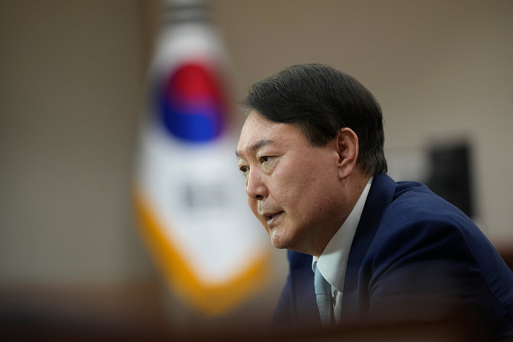 韩国总统尹锡悦周二在首尔。