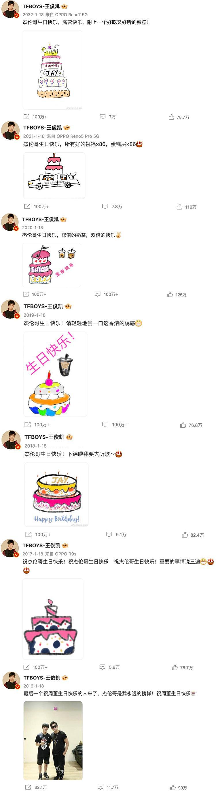 周杰伦43岁生日，王俊凯连续7年手绘蛋糕送祝福，每一层都有寓意（组图） - 4