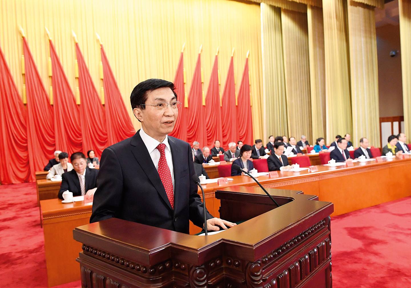 王滬寧預料將出任新一屆全國政協主席。（新華社）