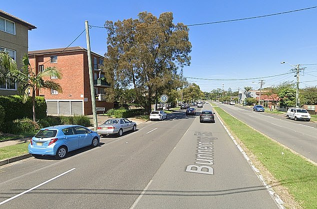 The 19-year-old woman was hopping into her car when she discovered the 44-year-old man inside at about 1am on Friday on Bunnerong road, Matraville in Sydney's east (pictured)