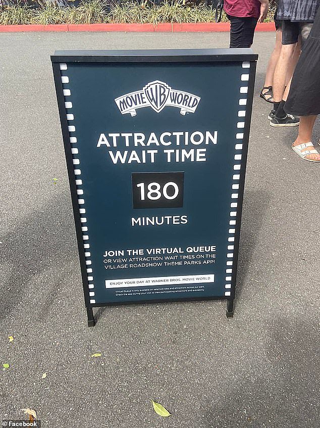 Movie World customers have complained about long queues, with some claiming to have waited up to three hours for a single ride