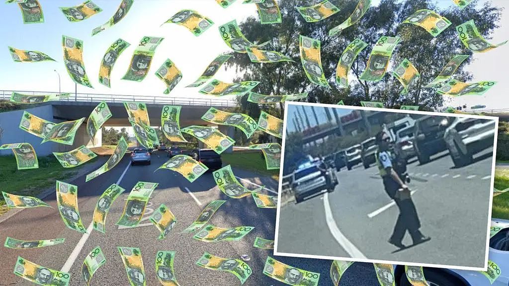 珀斯Roe Highway下“钞票雨”，光一名司机就捡了$1万澳元（图片） - 2
