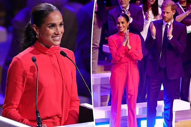 41岁凯特王妃公开演讲，被王子深情凝视，穿猩红西装“比拼”梅根（组图） - 3