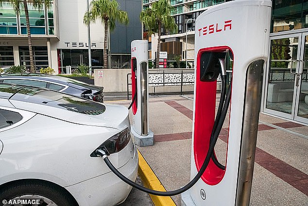 Tesla has opened up five of their charging stations throughout NSW to electric cars made by other manufacturers (pictured, a Supercharger in Brisbane)