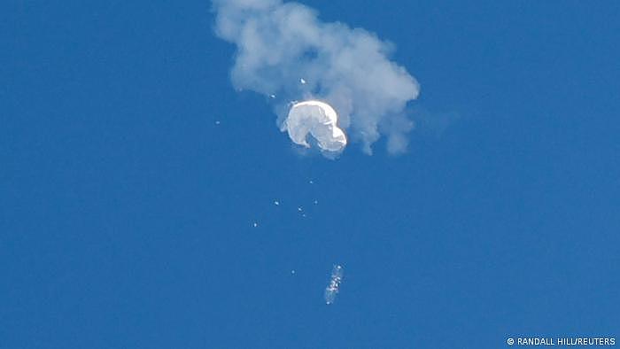 中国的侦察气球4日在南卡罗莱纳州外海遭击落。