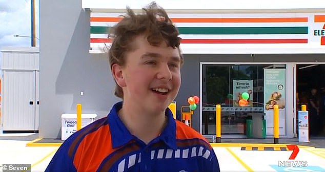 Online commenters praised Baxter Allen (pictured) for his commitment, but some said there was more to life that waiting for a new 7-Eleven shop to open