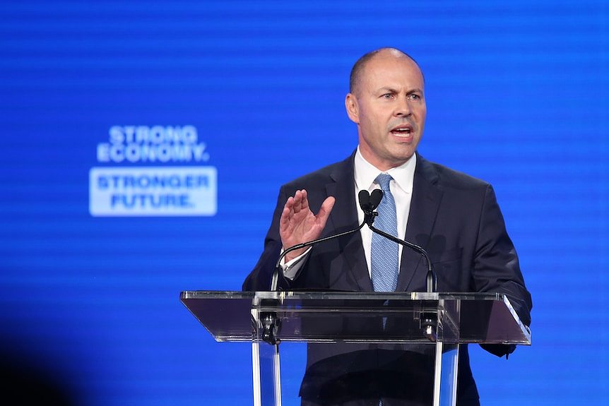 Josh Frydenberg speaking at the Liberal election launch