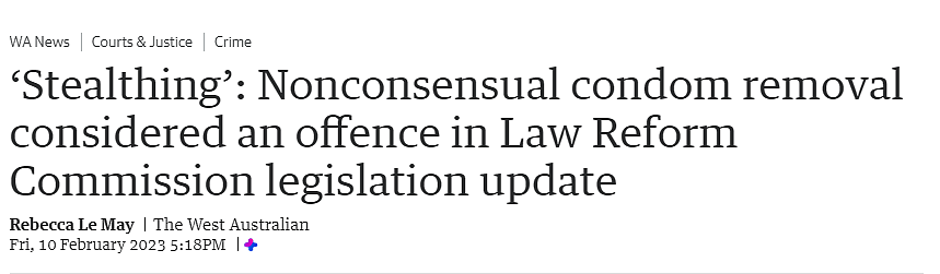 西澳更新立法，doi偷摘避孕套纳入犯罪！（图） - 1