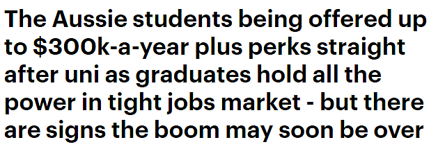 澳洲就业市场依然紧张，雇主高薪招聘大学毕业生，起薪高达$30万（组图） - 1