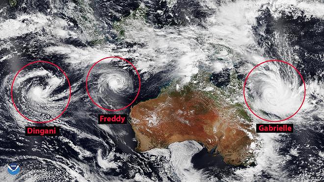 三大旋风包围澳洲直逼新西兰，狂风暴雨袭击奥克兰，5.8万用户停电，500多个航班取消（组图） - 2
