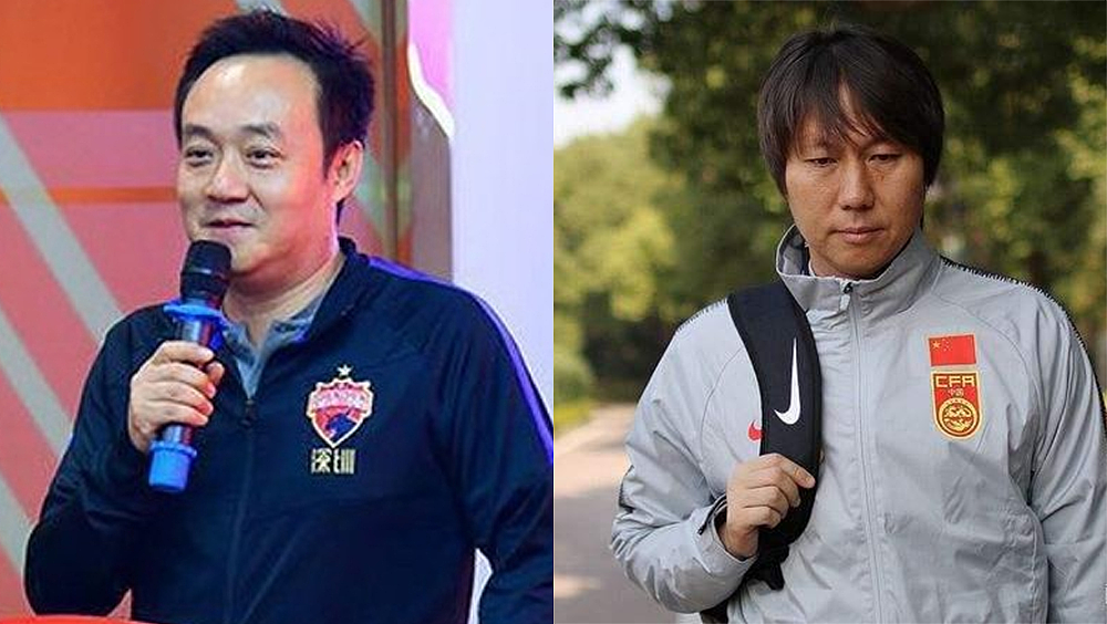 中超深圳队总经理丁勇（左）被带走调查，疑似与李铁案有关。