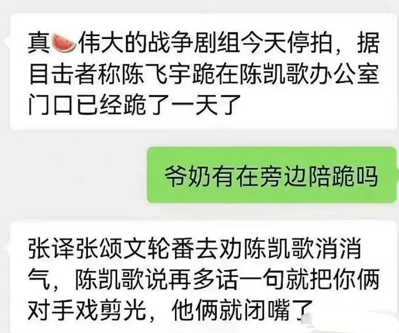 曝陈凯歌气到停工，陈飞宇戏份恐被删除，传警方已开始调查女方（组图） - 3