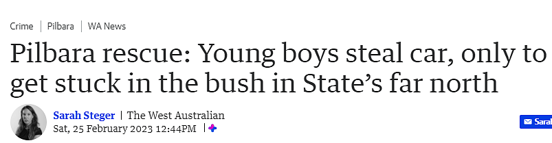 40度高温！西澳5名少年偷车驶进灌木丛，警方展开紧急援救（组图） - 1