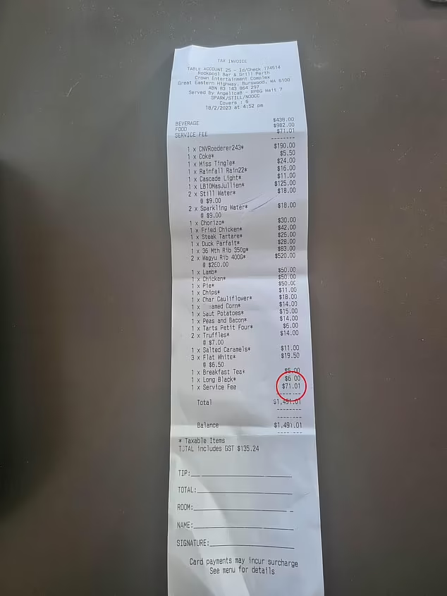 引发争议！珀斯餐厅收取“天价”小费，店家回应：收费很透明（组图） - 3
