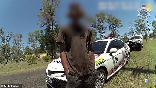 The 21-year-old was pulled over while driving an allegedly defective and uninsured Ford Falcon on Caleys Court at Lockrose, west of Brisbane, on February 18