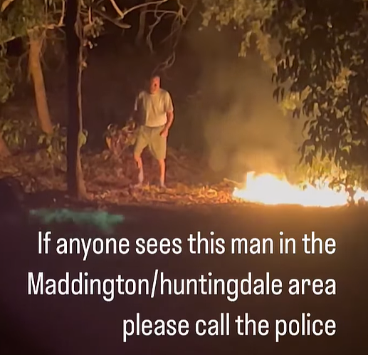 Canning Vale男子丛林淡定纵火！被拍到视频！警方奖励$2.5万寻纵火者（组图） - 3