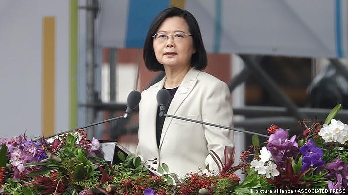 图为台湾总统蔡英文去年10月10日发表双十演说。