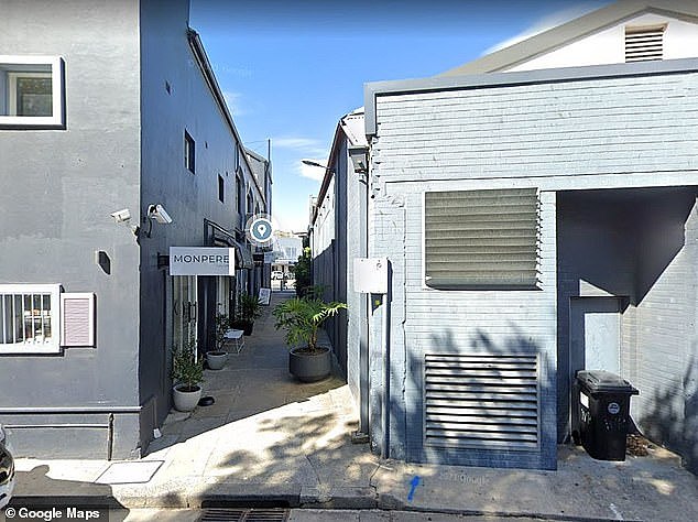 Before: The brick walls of Collins Laneway in Rose Bay originally looked tiresome