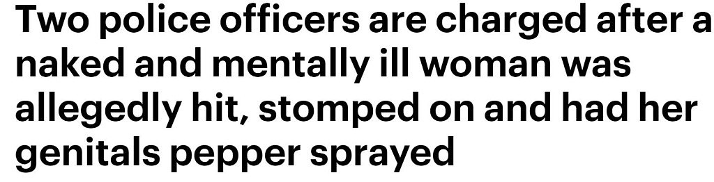 被指在悉尼街头殴打裸女，朝阴部喷洒辣椒水！两名警员遭指控（组图） - 1