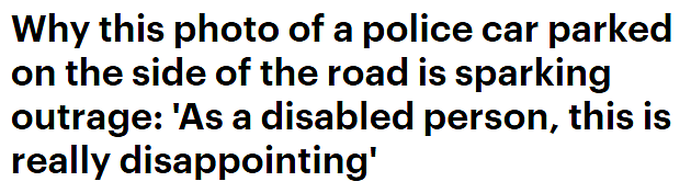 悉尼警车占用残疾人停车位引热议！有人理解，有人怒批（图） - 1