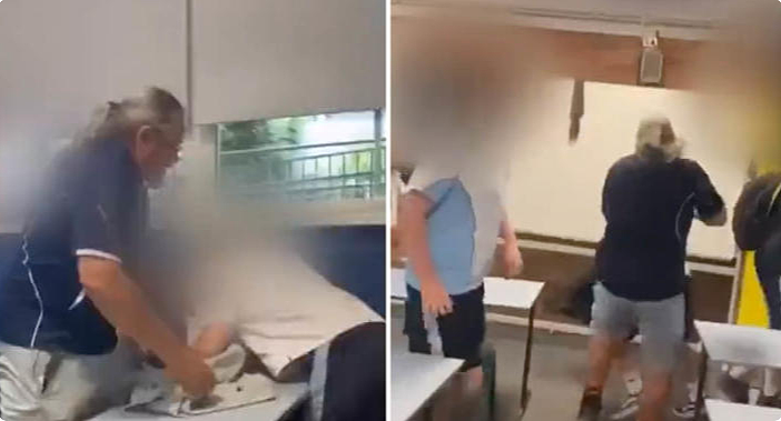 澳中学师生斗殴！叫骂、推搡、扔桌子……涉事教师被捕（视频/组图） - 4
