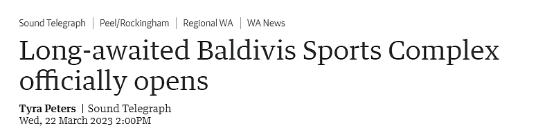 好消息！珀斯Baldivis体育中心正式开放，集娱乐和运动于一体，快来看看吧（组图） - 1