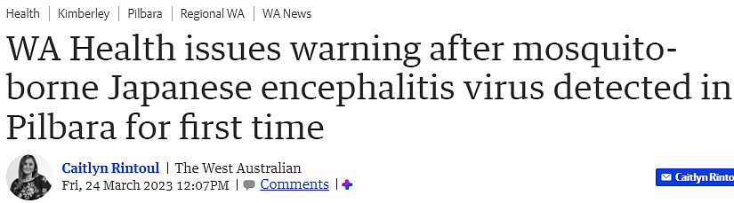 西澳面临致命病毒威胁，卫生部警告：居民做好防护（图） - 1