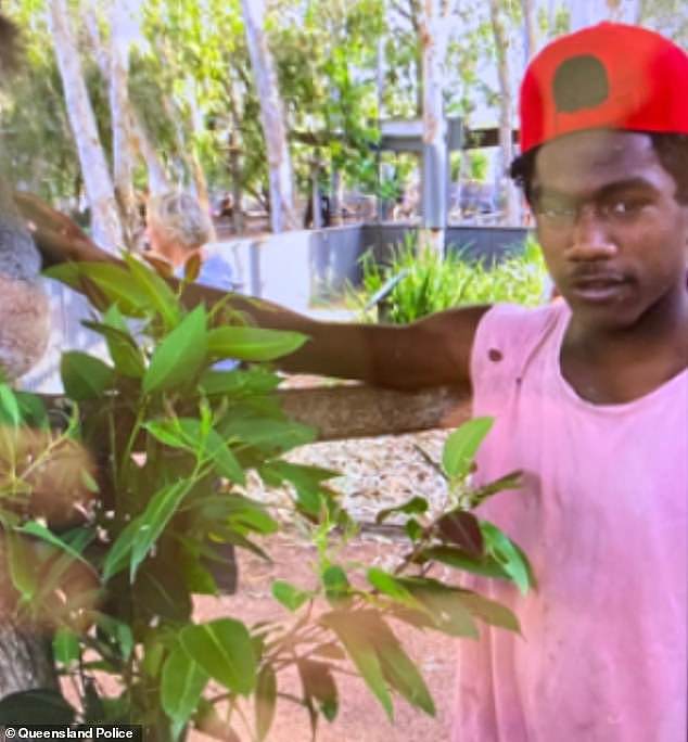 Linden is described as Aboriginal, with brown eyes and dark brown hair and last seen wearing the red baseball cap, which he frequently wore (Pictured, Linden wearing the red hat)