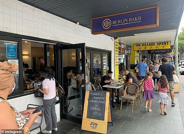 Ms Cheng, the owner of Balmain's Berlin Bakr café, turned up on Monday to discover her shop smashed in and a charity tin and cash register stolen, leaving the owner with a $1,200 repair bill (pictured: Berlin Bakr)