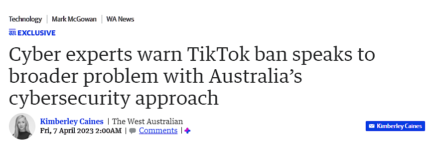 TikTok禁令来袭！西澳部分设备将禁用此App，中方外交部怒批：滥用国家权力（组图） - 1