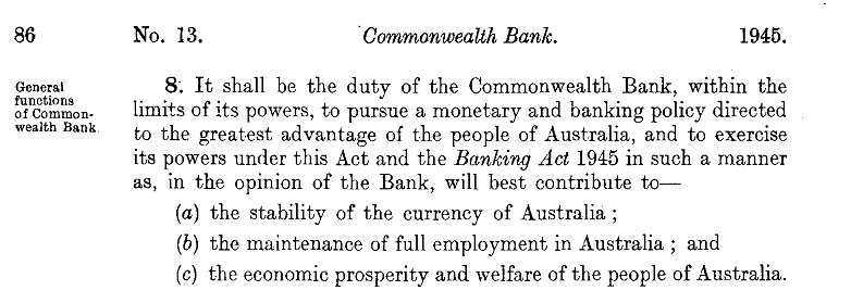 1945年《联邦银行法》规定联邦银行的一般职能。